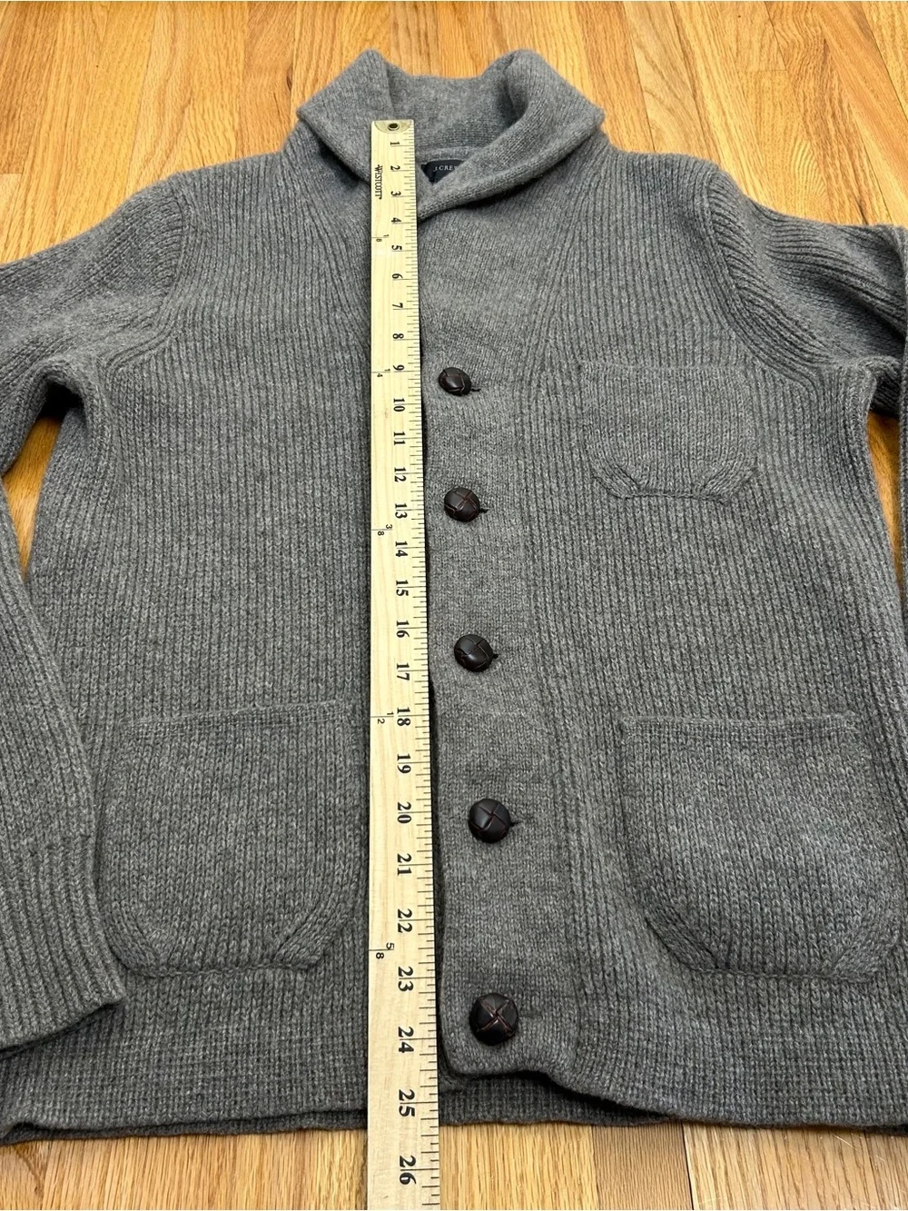J. Crew Men’s 100% Lambs Wool Cardigan Sweater